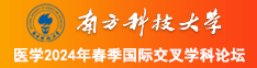 美女搞棊网站南方科技大学医学2024年春季国际交叉学科论坛